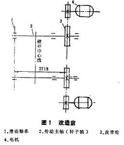 改造前傳動主軸